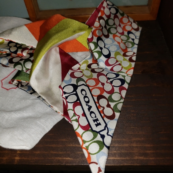 Coach Silk Legacy Signature C Ponytail Bag Ribbon - Picture 2 of 6